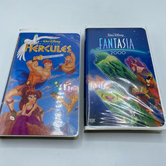 Walt Disney Other - Disney Hercules & Fantasia Disney Masterpiece VHS Tape Clamshell Case Movie
